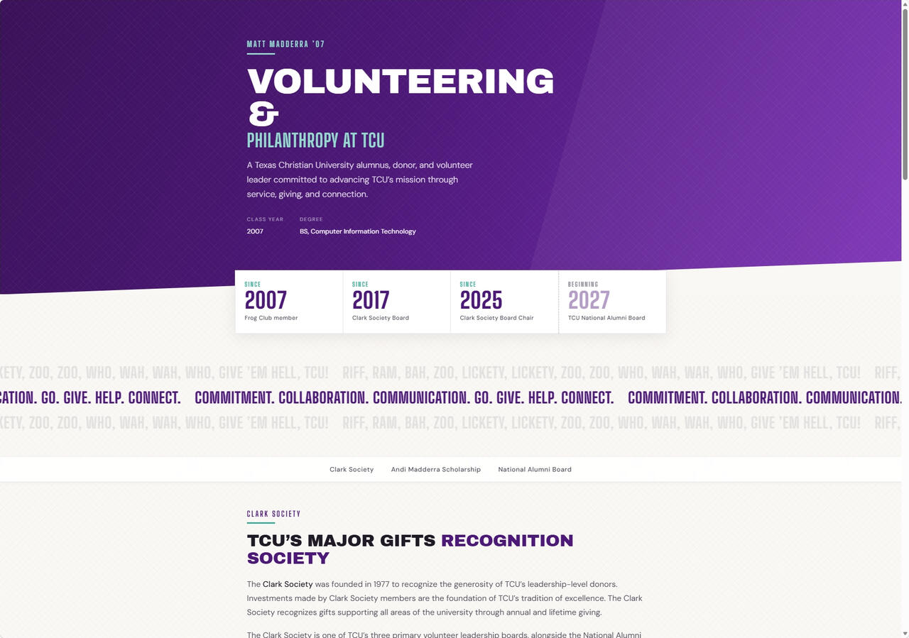 TCU Volunteering & Philanthropy