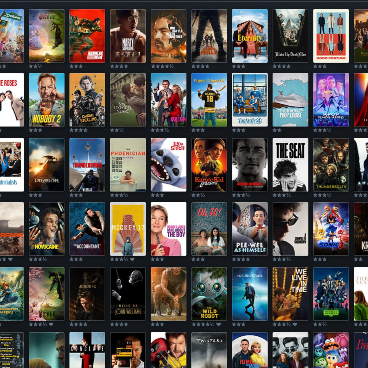 On Screen LetterBox Film Diary Image